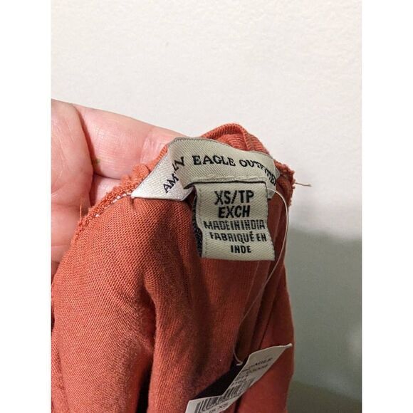 American Eagle Outfitters Women's Strapless Overlay Romper Red XS - Picture 14 of 14